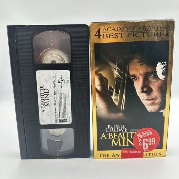 A Beautiful Mind VHS Award Edition 2001 Movie Russell Crowe Drama - Picture 3 of 3